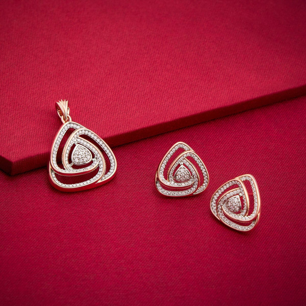 Zircon Pendant Set Zircon Pendant Earring 187703