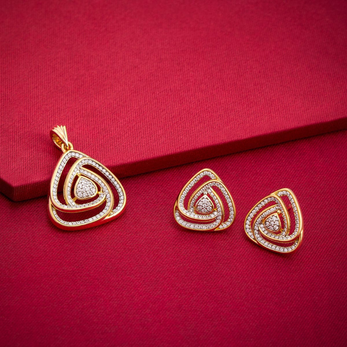 Zircon Pendant Set Zircon Pendant Earring 187703