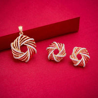 Zircon Pendant Set Zircon Pendant Earring 187704