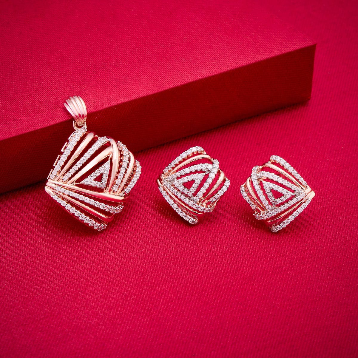 Zircon Pendant Set Zircon Pendant Earring 187705