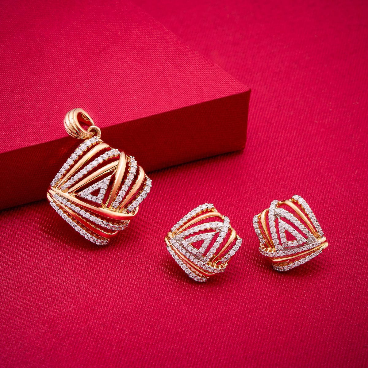 Zircon Pendant Set Zircon Pendant Earring 187705