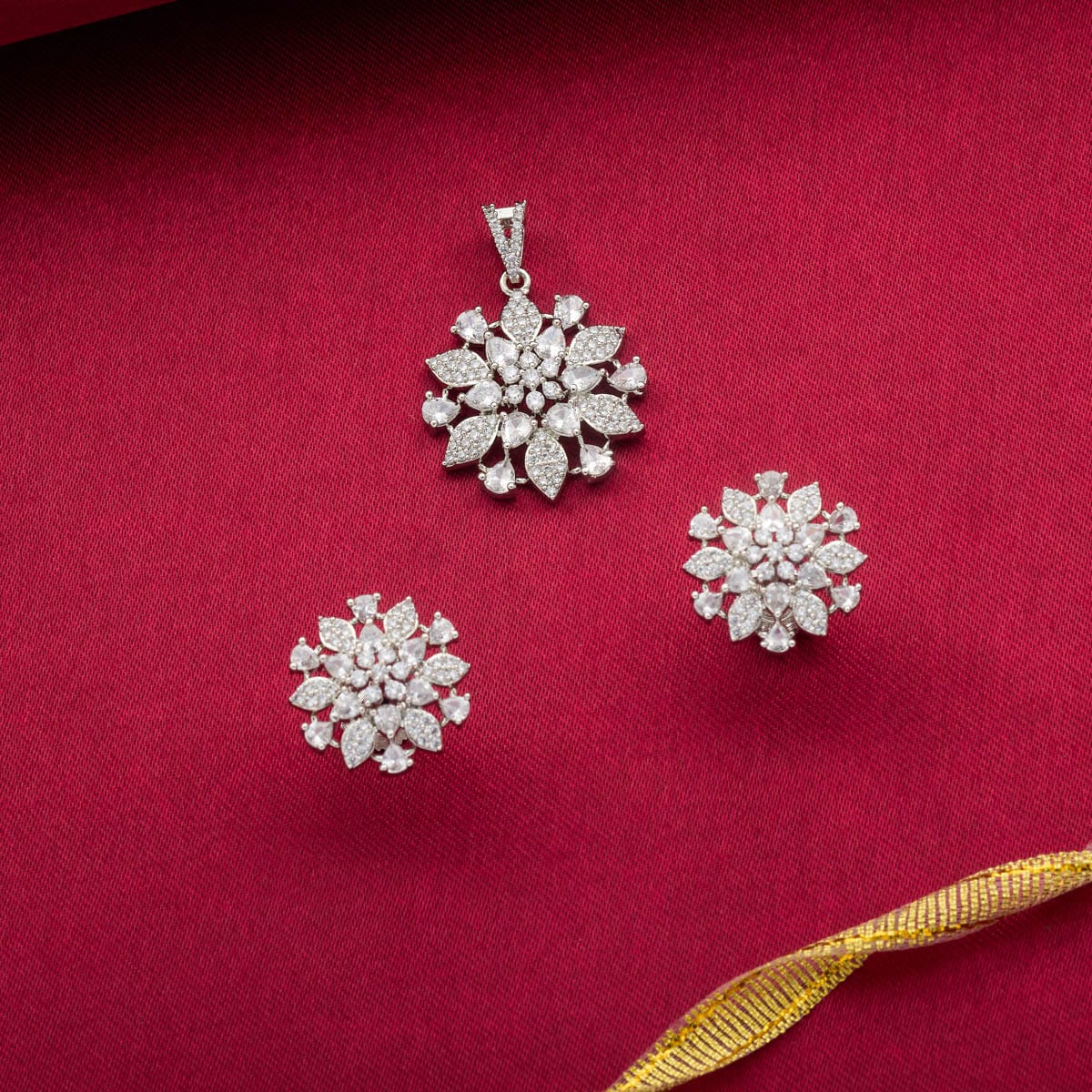 Zircon Pendant Set Zircon Pendant Earring 188773