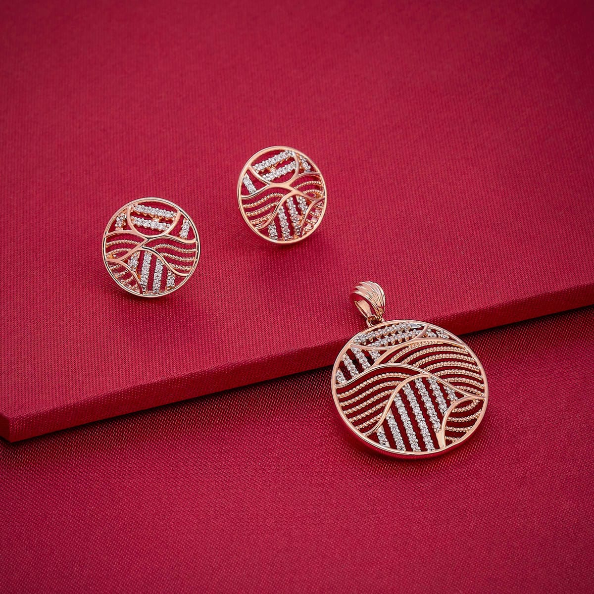 Zircon Pendant Set Zircon Pendant Earring 189246