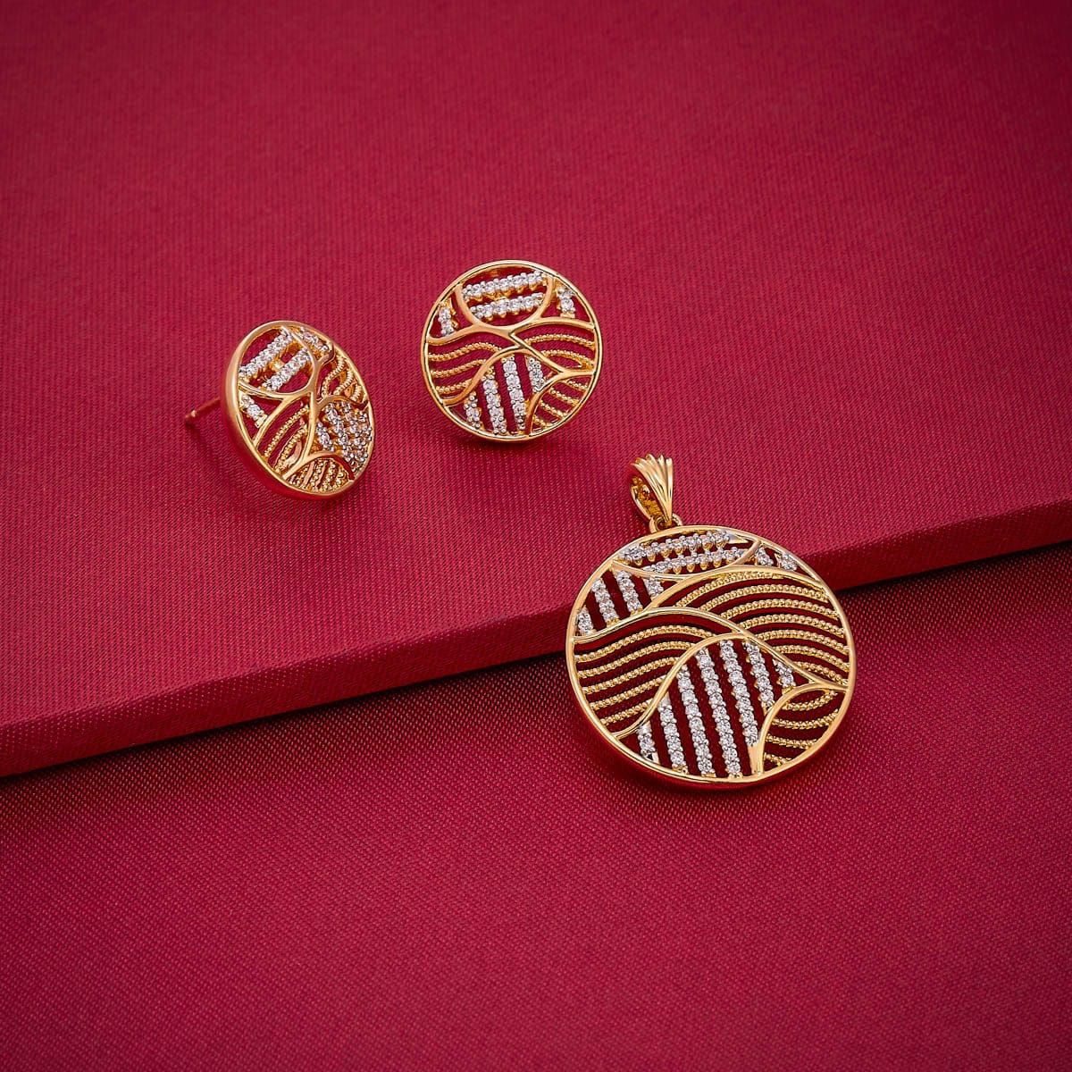 Zircon Pendant Set Zircon Pendant Earring 189246