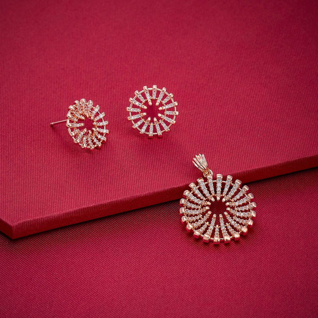 Zircon Pendant Set Zircon Pendant Earring 189247