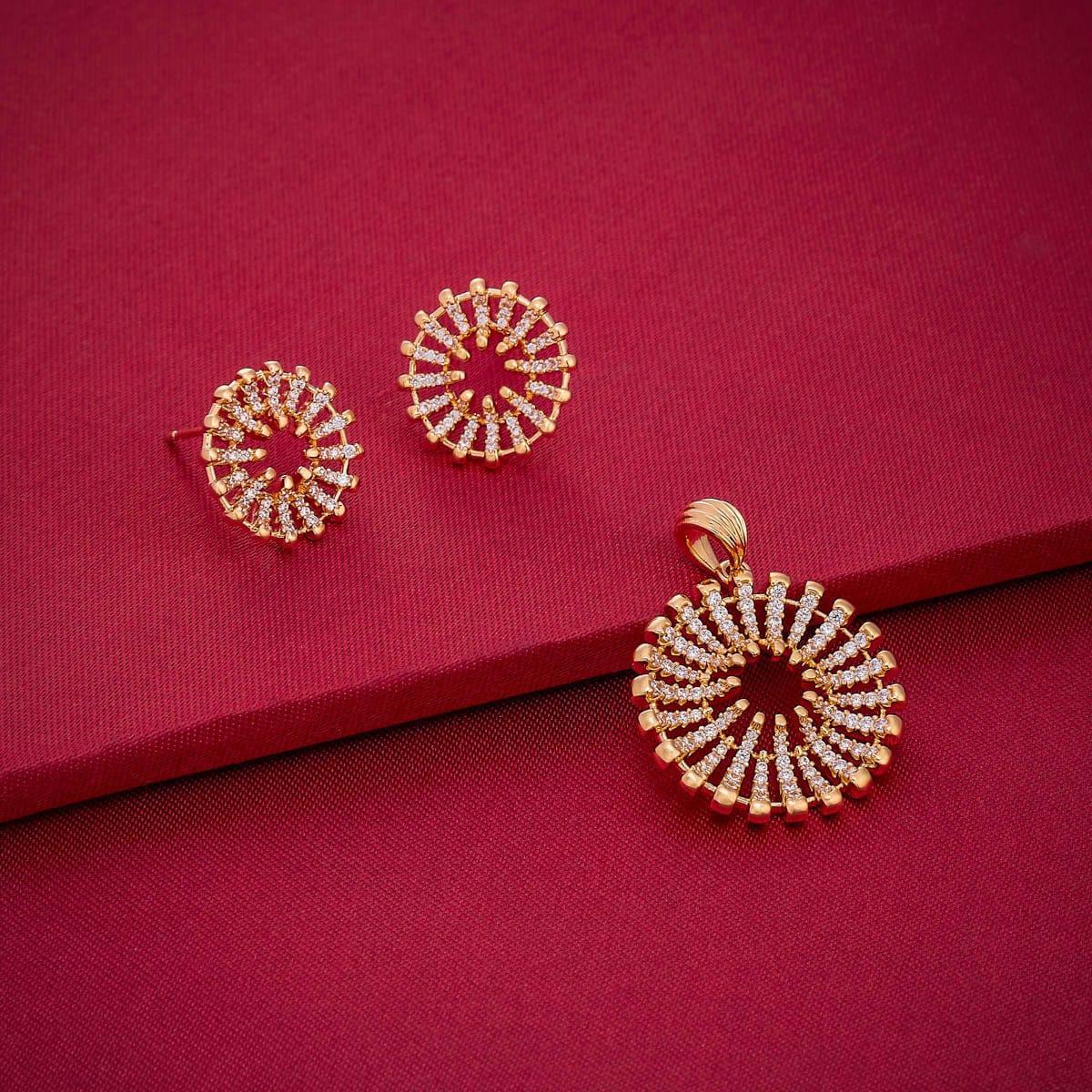 Zircon Pendant Set Zircon Pendant Earring 189247