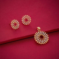 Zircon Pendant Set Zircon Pendant Earring 189247