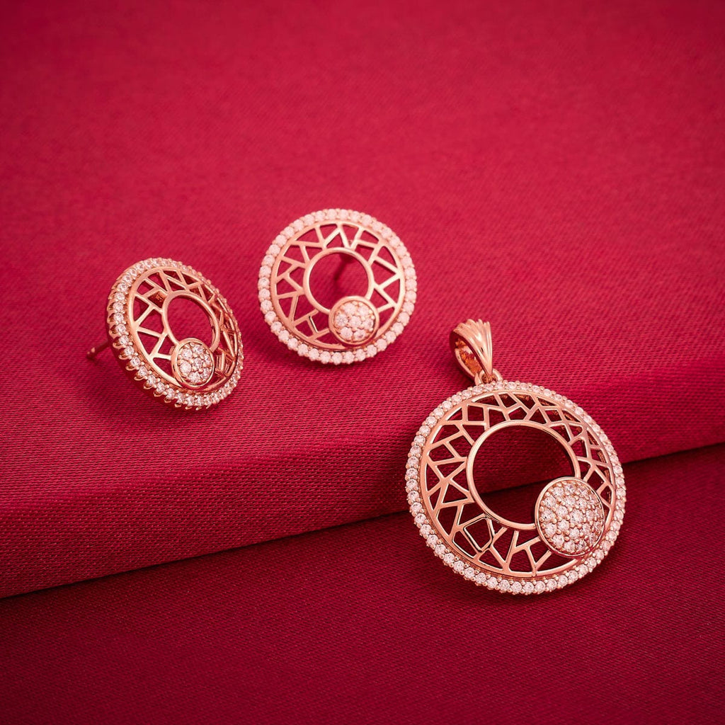 Zircon Pendant Set Zircon Pendant Earring 191782