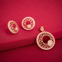 Zircon Pendant Set Zircon Pendant Earring 191782