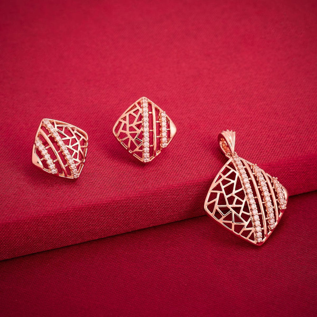 Zircon Pendant Set Zircon Pendant Earring 191783