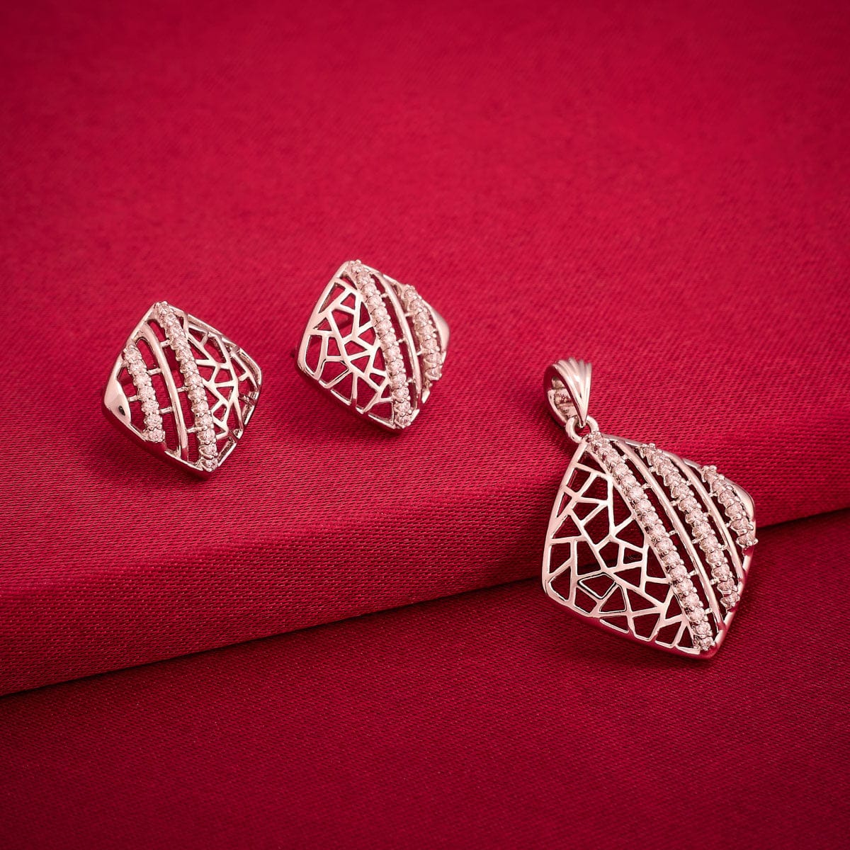 Zircon Pendant Set Zircon Pendant Earring 191783