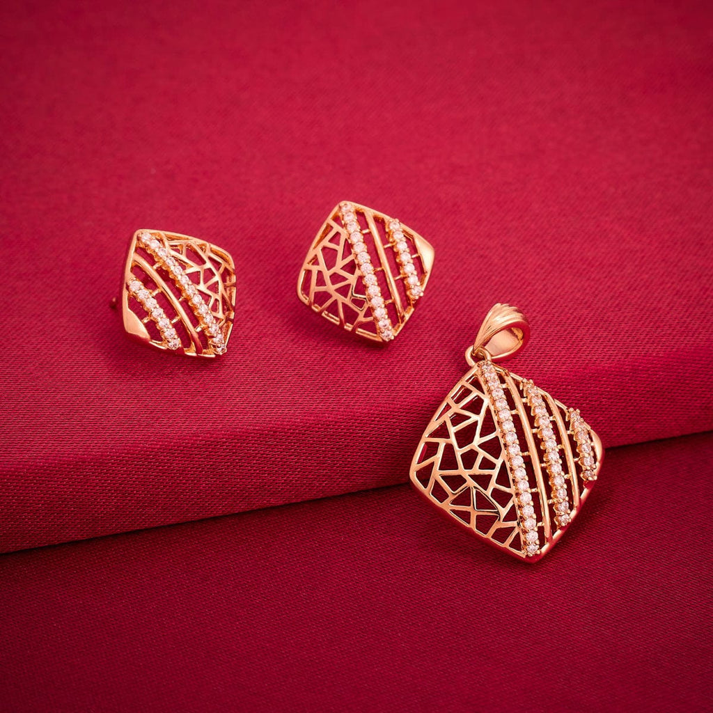 Zircon Pendant Set Zircon Pendant Earring 191783