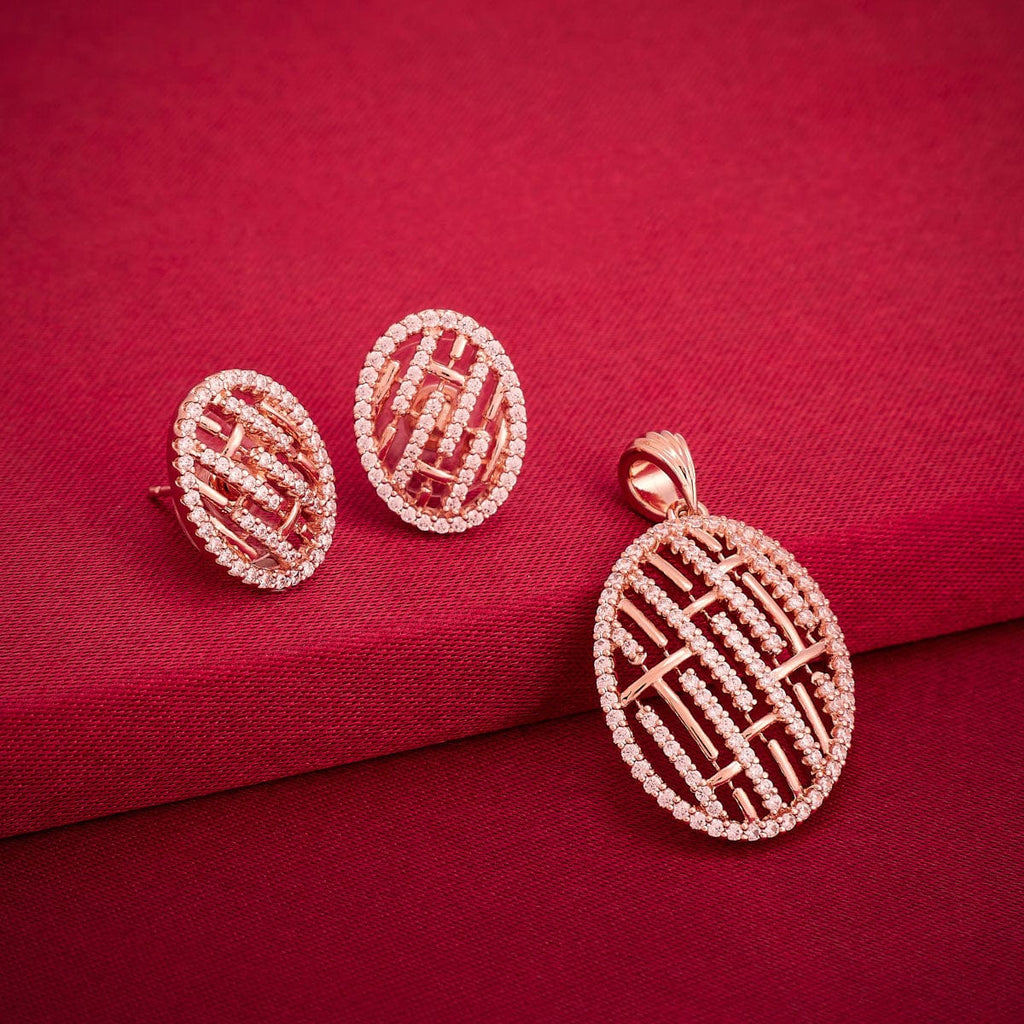 Zircon Pendant Set Zircon Pendant Earring 191784