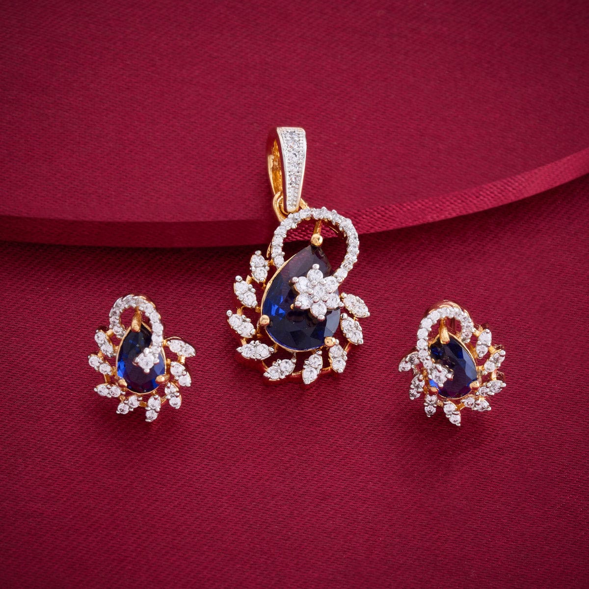 Zircon Pendant Set Zircon Pendant Earring 193732