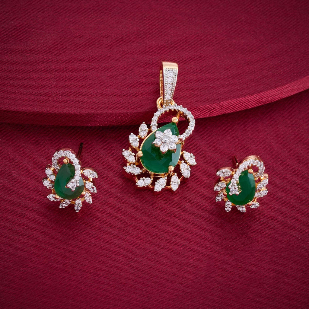 Zircon Pendant Set Zircon Pendant Earring 193732