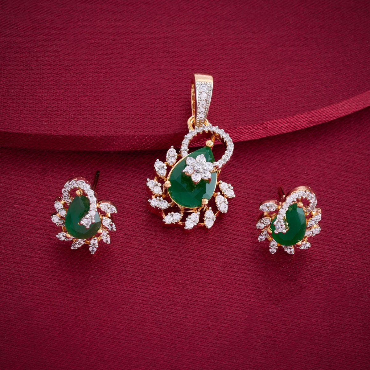 Zircon Pendant Set Zircon Pendant Earring 193732