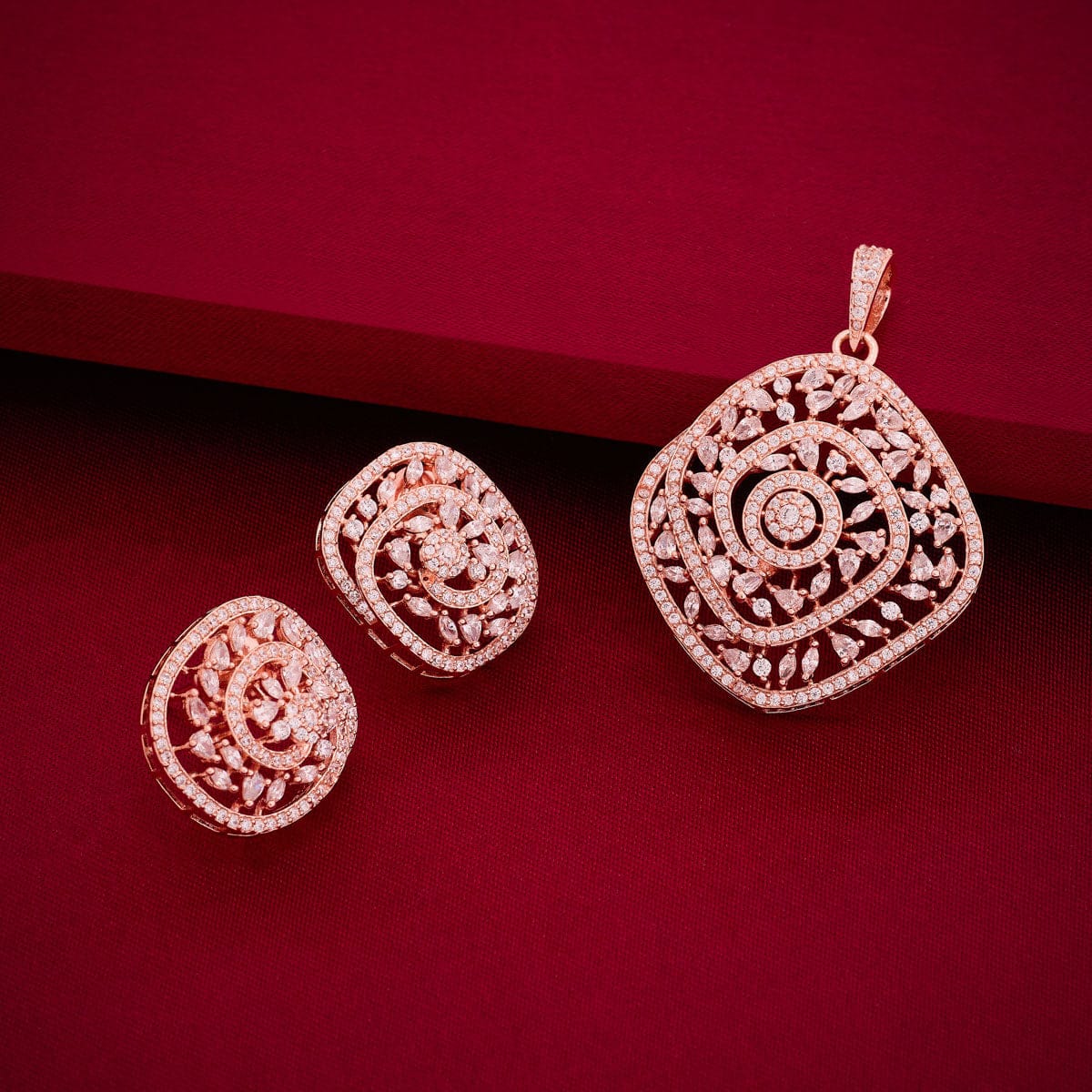 Zircon Pendant Set Zircon Pendant Earring 195230