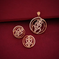 Zircon Pendant Set Zircon Pendant Earring 196781