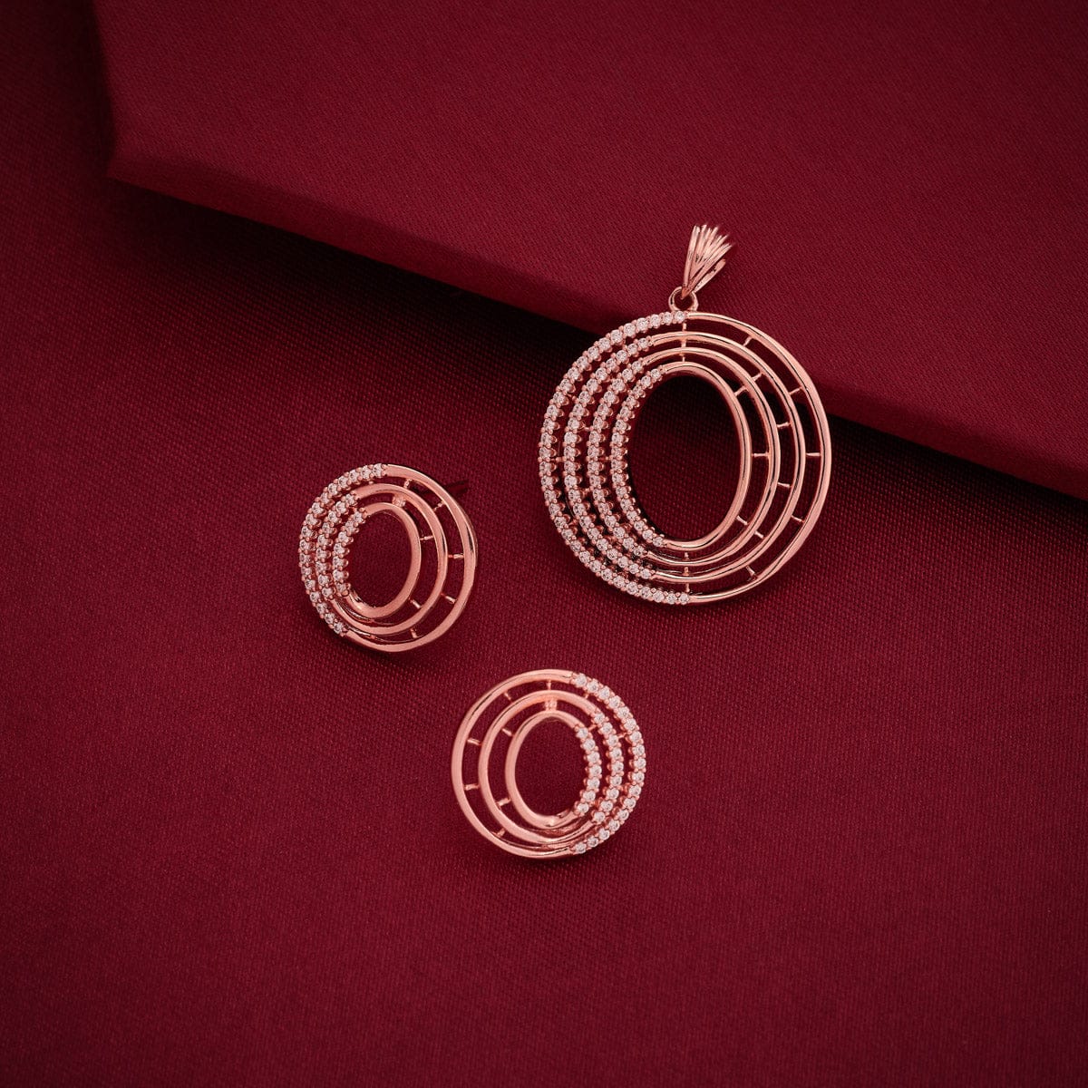 Zircon Pendant Set Zircon Pendant Earring 196782