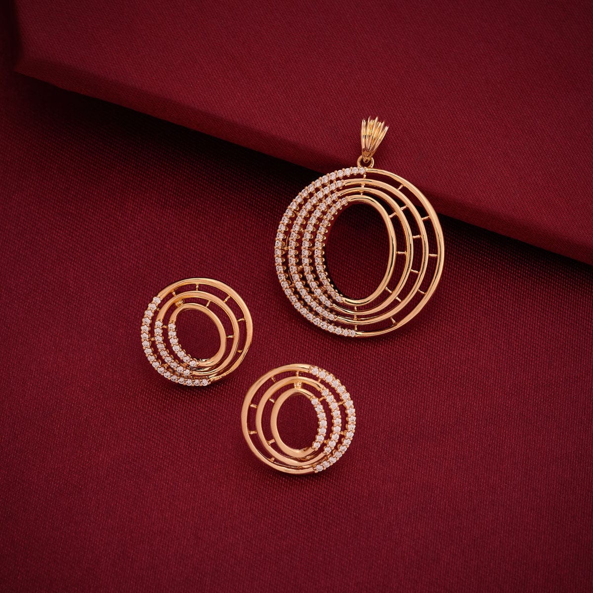 Zircon Pendant Set Zircon Pendant Earring 196782