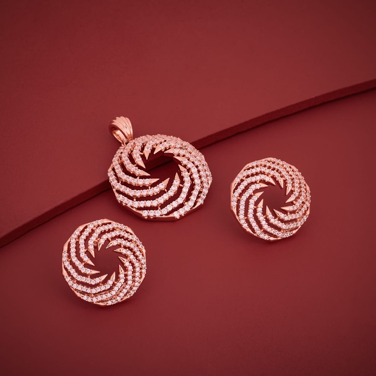 Zircon Pendant Set Zircon Pendant Earring 196907