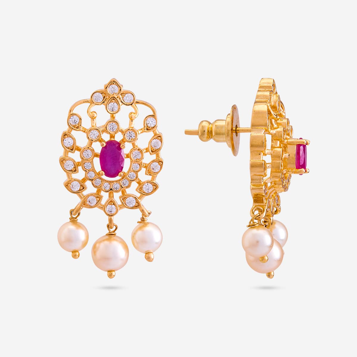 Zircon Pendant Set Zircon Pendant Earring 197138