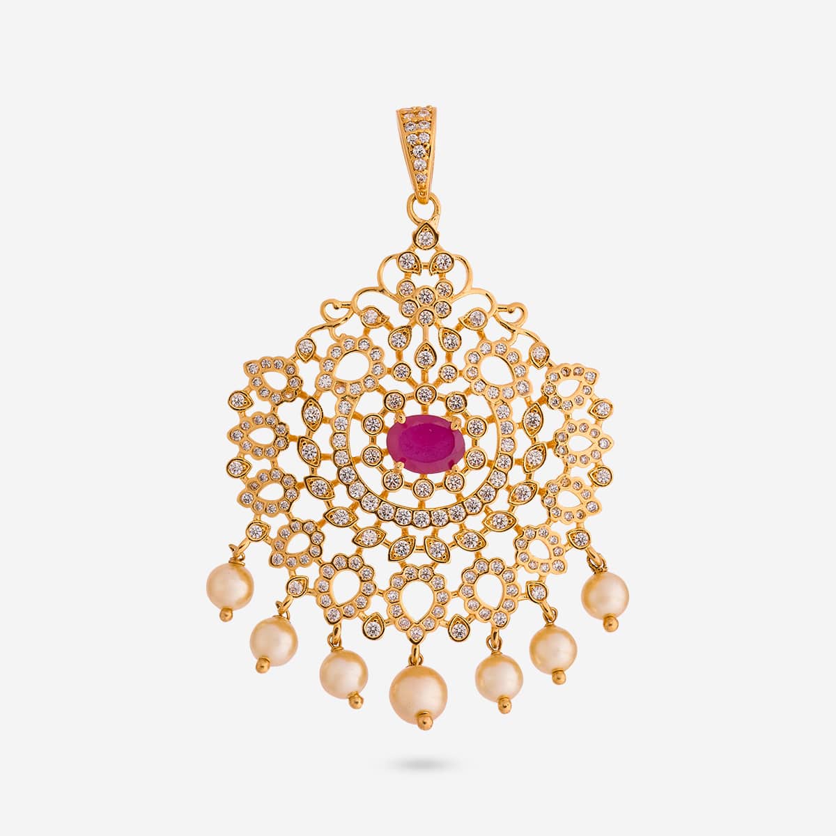 Zircon Pendant Set Zircon Pendant Earring 197138