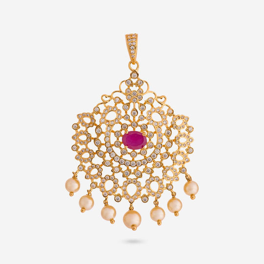 Zircon Pendant Set Zircon Pendant Earring 197138