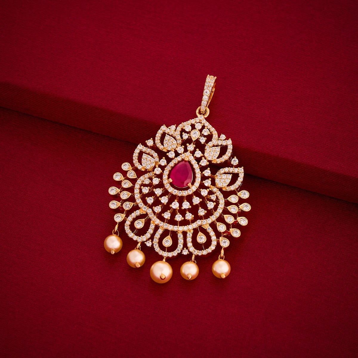 Zircon Pendant Set Zircon Pendant Earring 197139