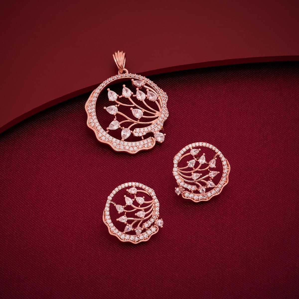 Zircon Pendant Set Zircon Pendant Earring 197207