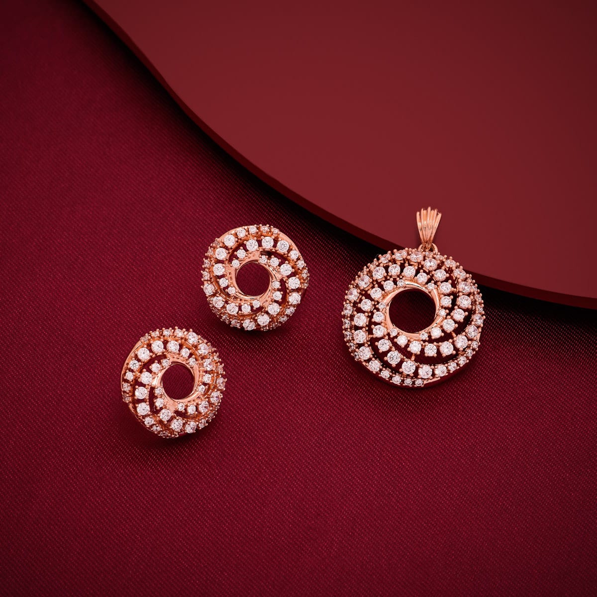Zircon Pendant Set Zircon Pendant Earring 197208
