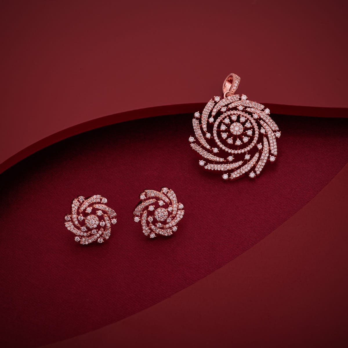 Zircon Pendant Set Zircon Pendant Earring 197292