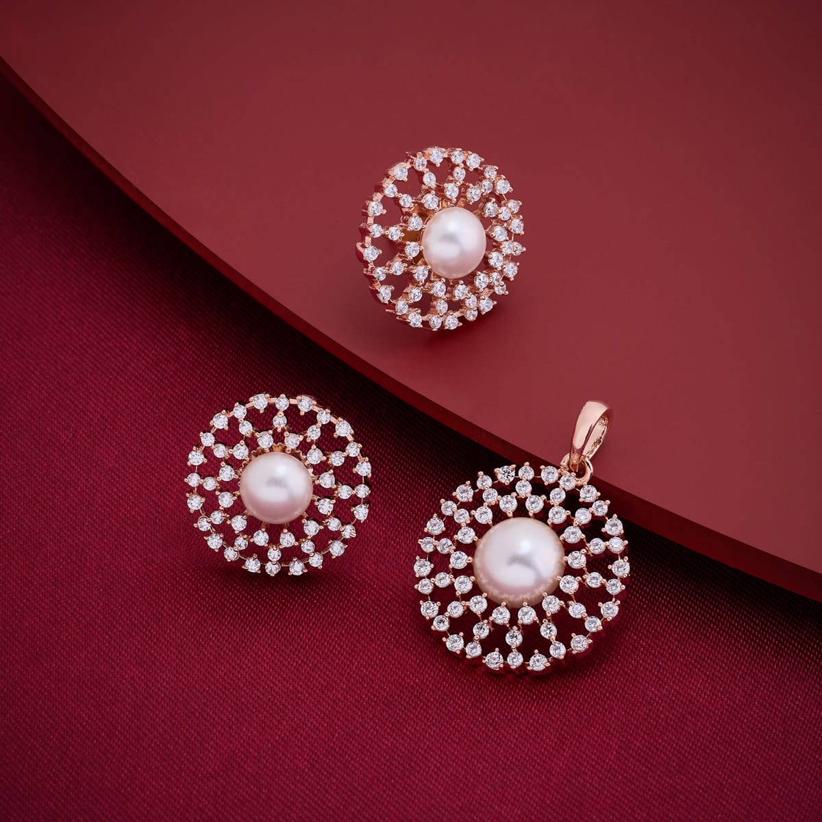 Zircon Pendant Set Zircon Pendant Earring 197731