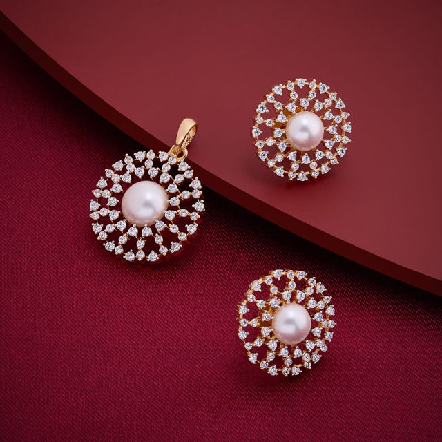 Zircon Pendant Set Zircon Pendant Earring 197731