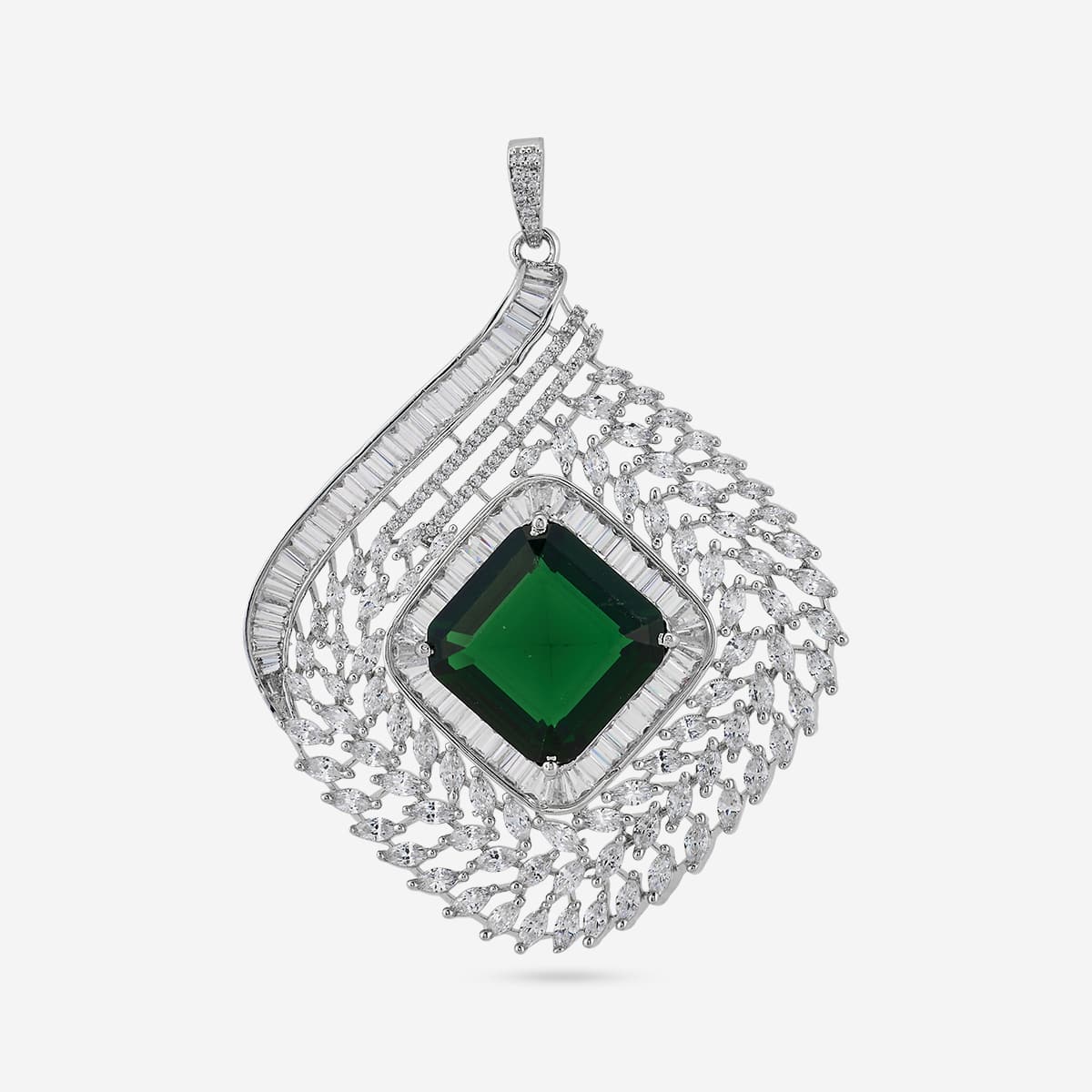 Zircon Pendant Set Zircon Pendant Earring 197804