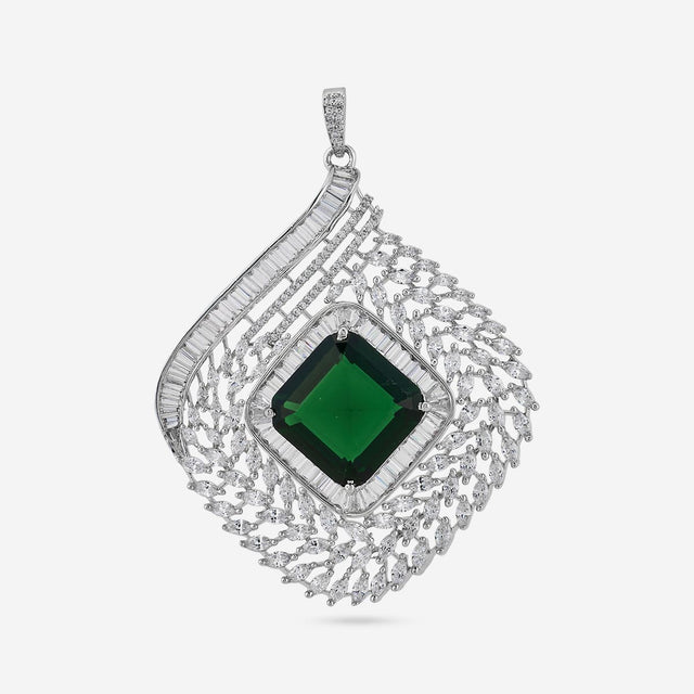Zircon Pendant Set Zircon Pendant Earring 197804