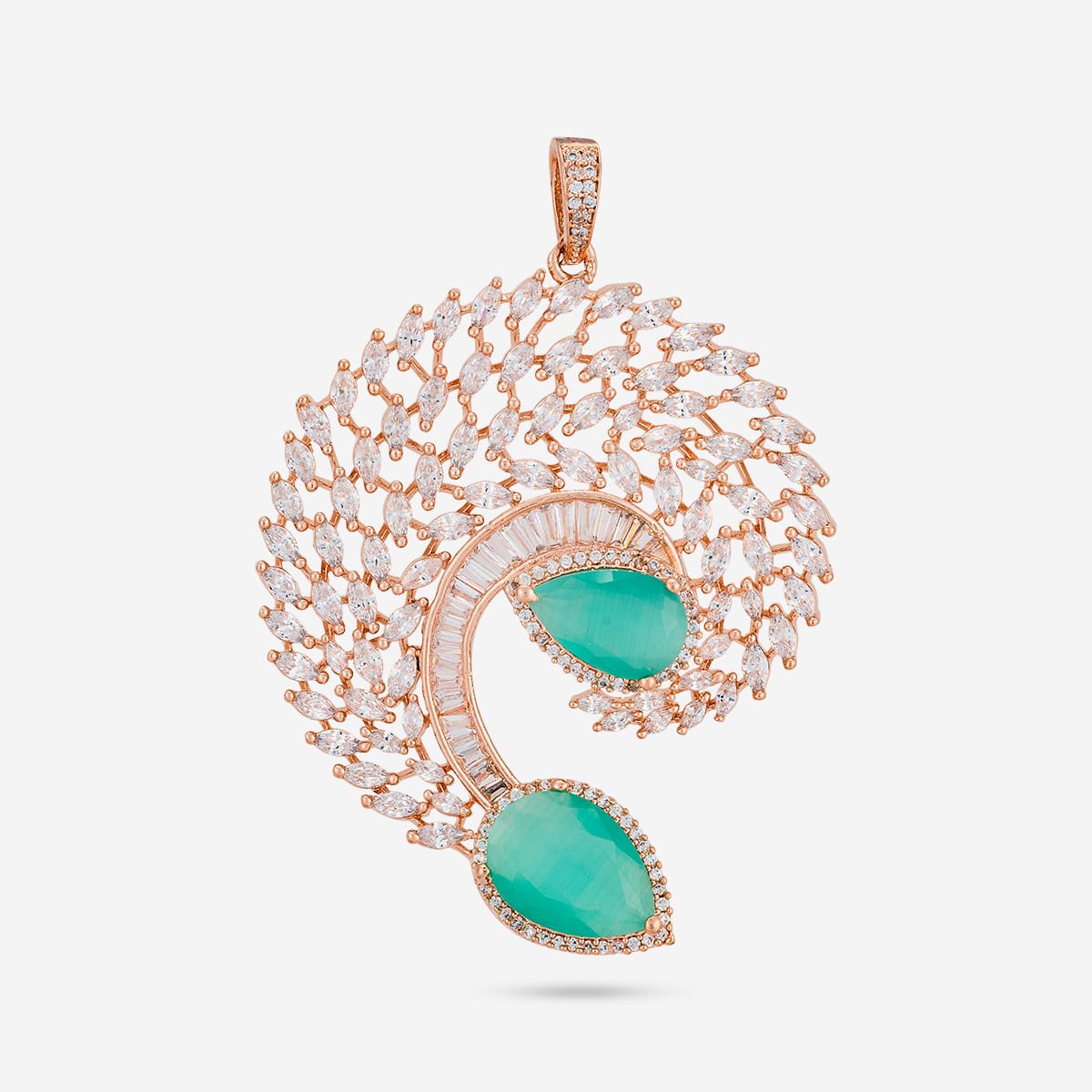 Zircon Pendant Set Zircon Pendant Earring 197805