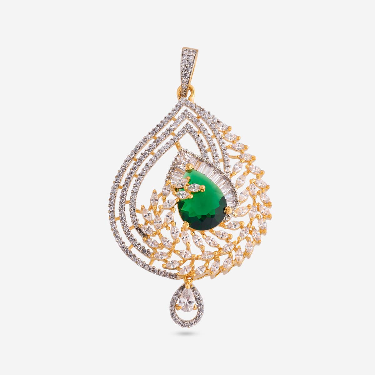Zircon Pendant Set Zircon Pendant Earring 197806
