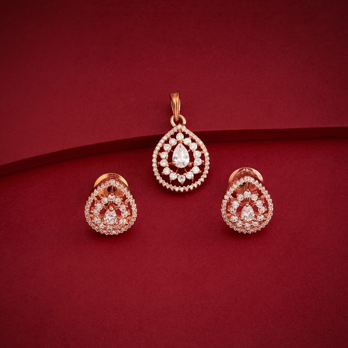 Zircon Pendant Set Zircon Pendant Earring 198837