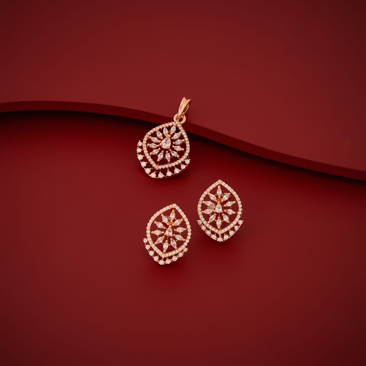 Zircon Pendant Set Zircon Pendant Earring 198838