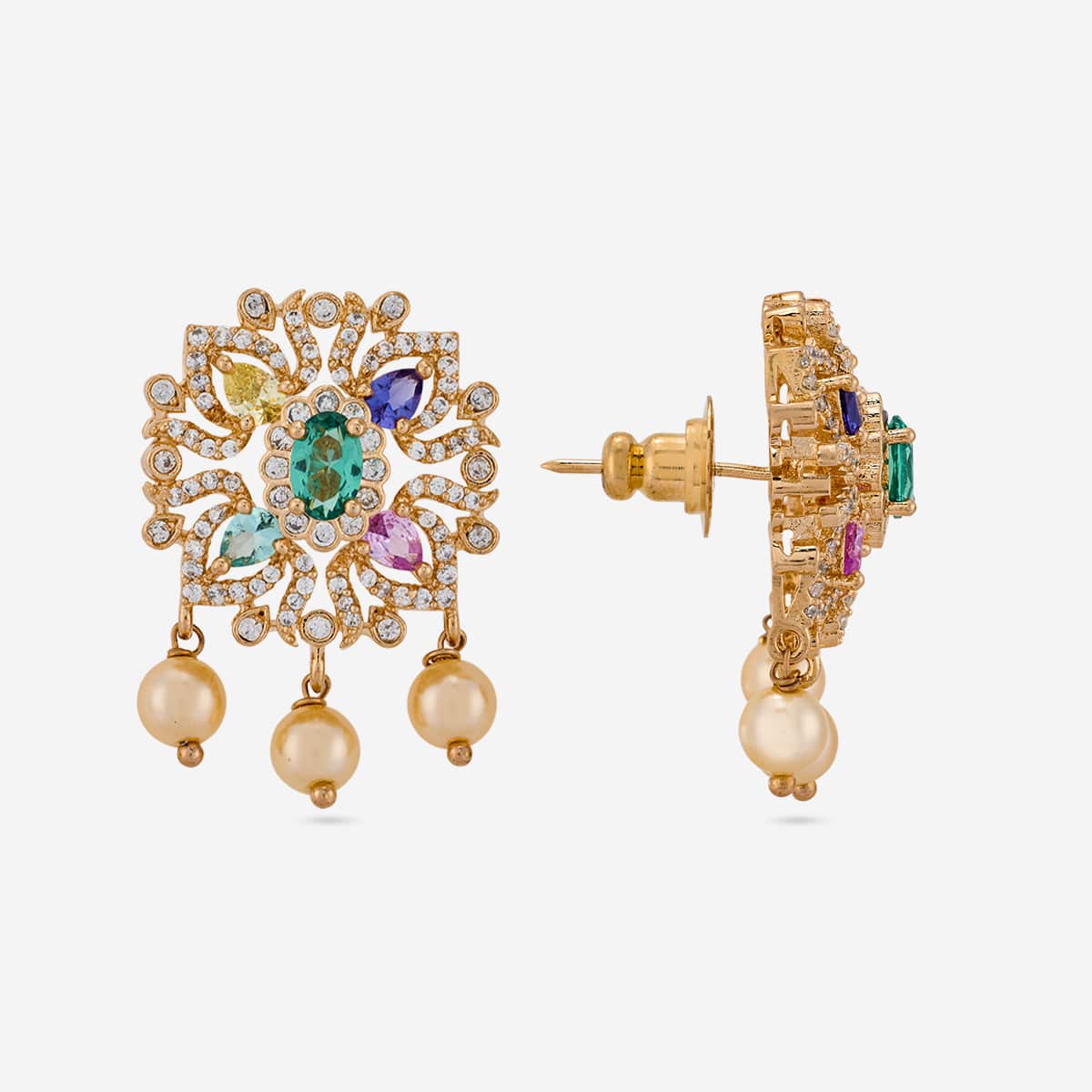 Zircon Pendant Set Zircon Pendant Earring 198951