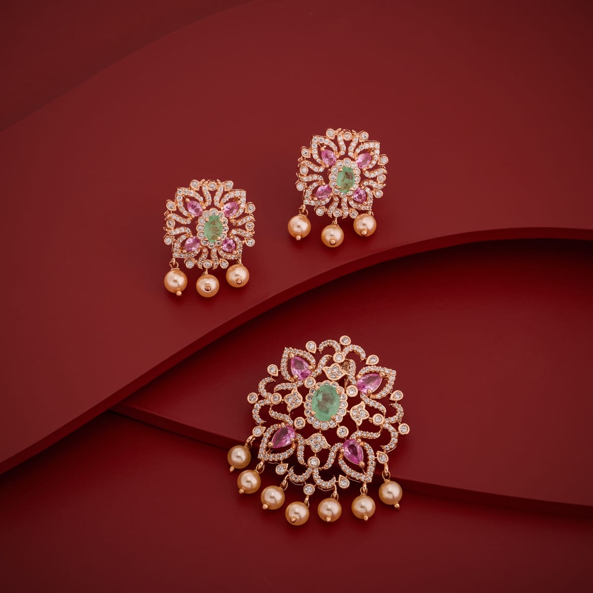 Zircon Pendant Set Zircon Pendant Earring 198951