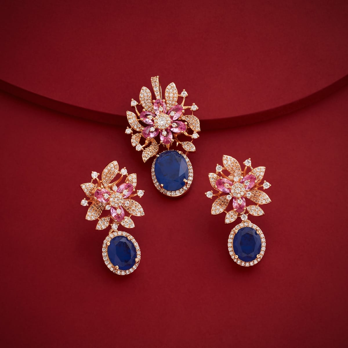 Zircon Pendant Set Zircon Pendant Earring 198952