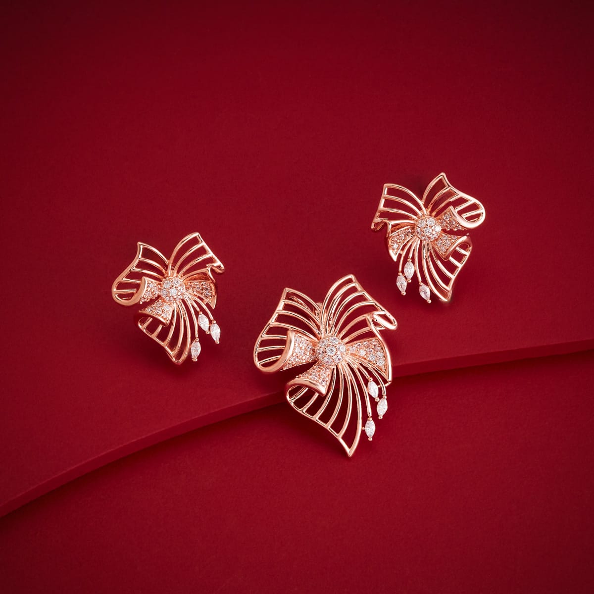 Zircon Pendant Set Zircon Pendant Earring 199571
