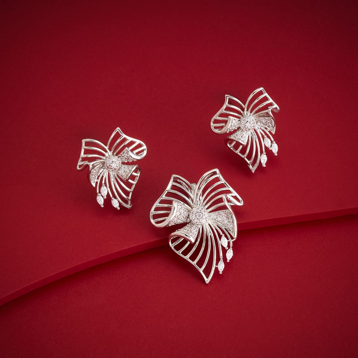 Zircon Pendant Set Zircon Pendant Earring 199571