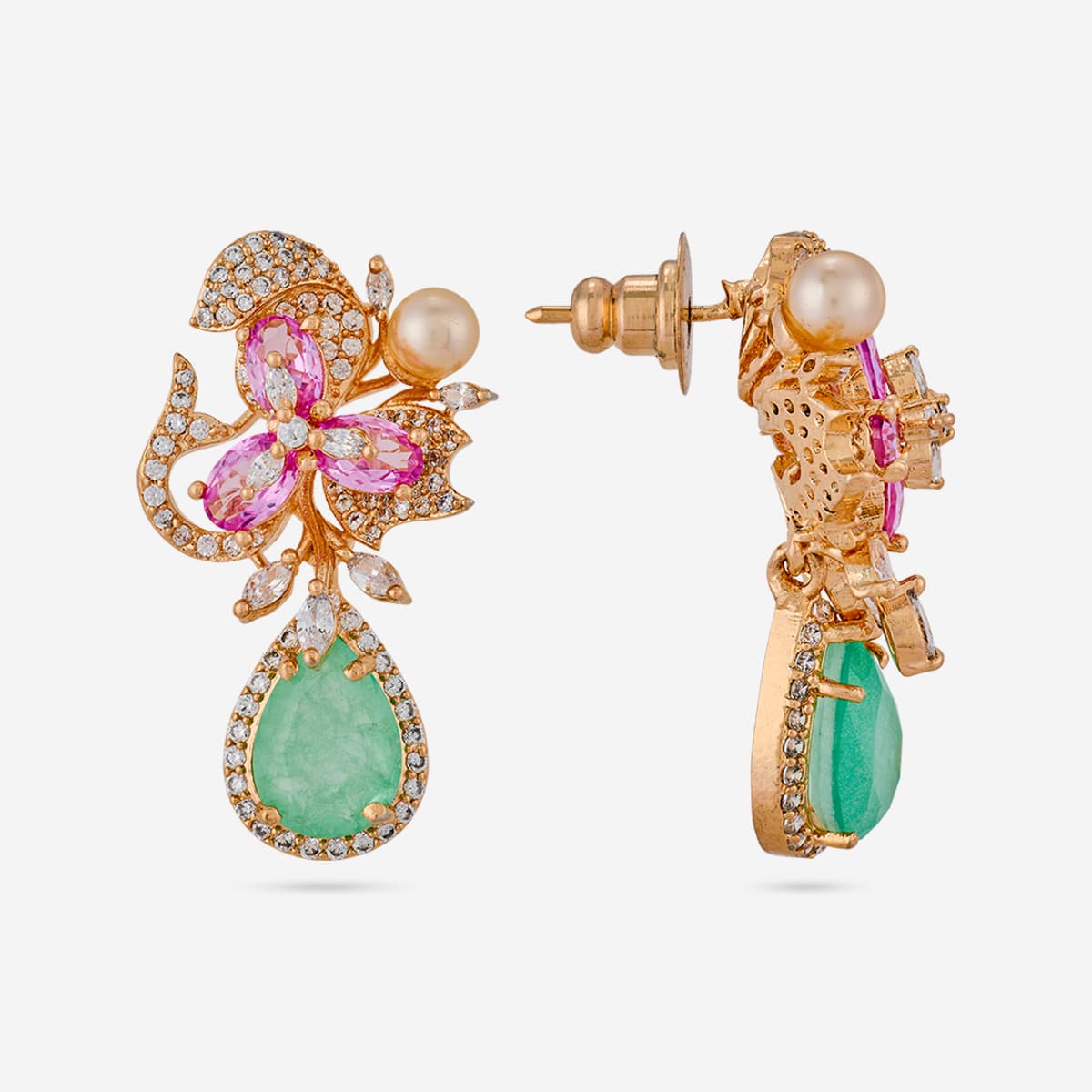 Zircon Pendant Set Zircon Pendant Earring 200313