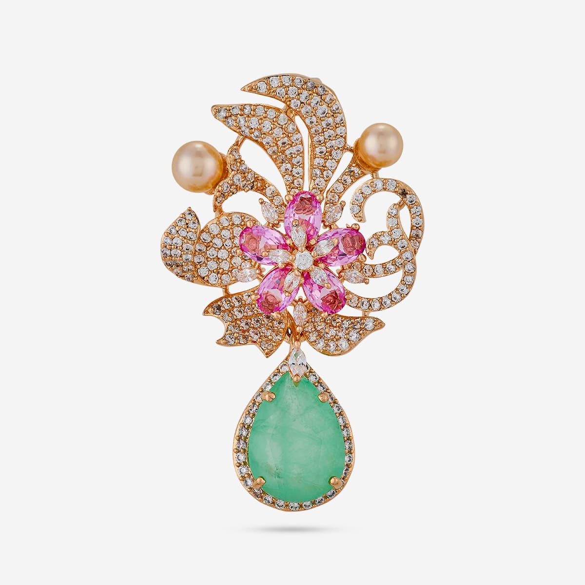 Zircon Pendant Set Zircon Pendant Earring 200313