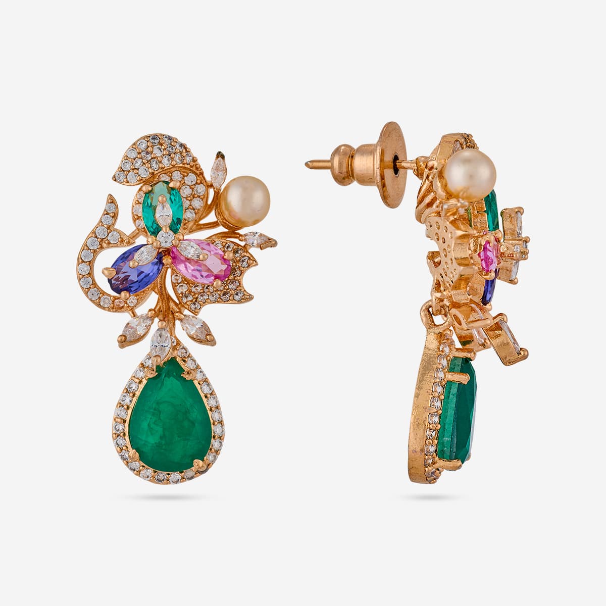 Zircon Pendant Set Zircon Pendant Earring 200313