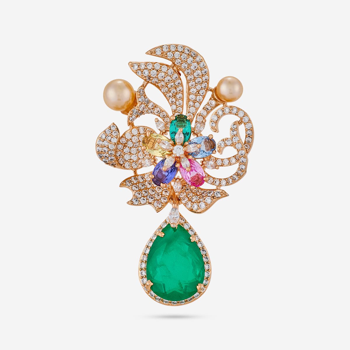 Zircon Pendant Set Zircon Pendant Earring 200313