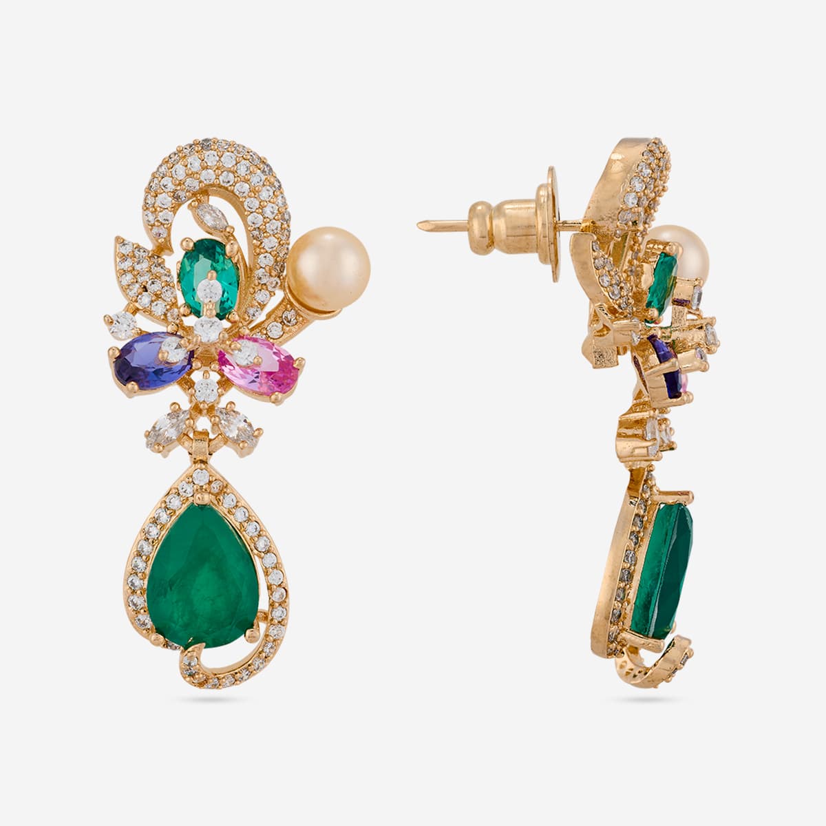 Zircon Pendant Set Zircon Pendant Earring 200314